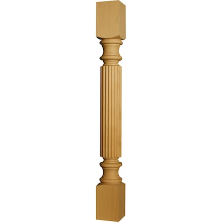 35 1/2 X 3 1/2 Reeded Island Leg In Knotty Pine